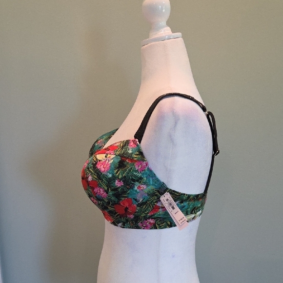 Victoria's Secret SWIM Tropical Floral Push-Up, Padded  Bikini Top 38DDD - Picture 3 of 11